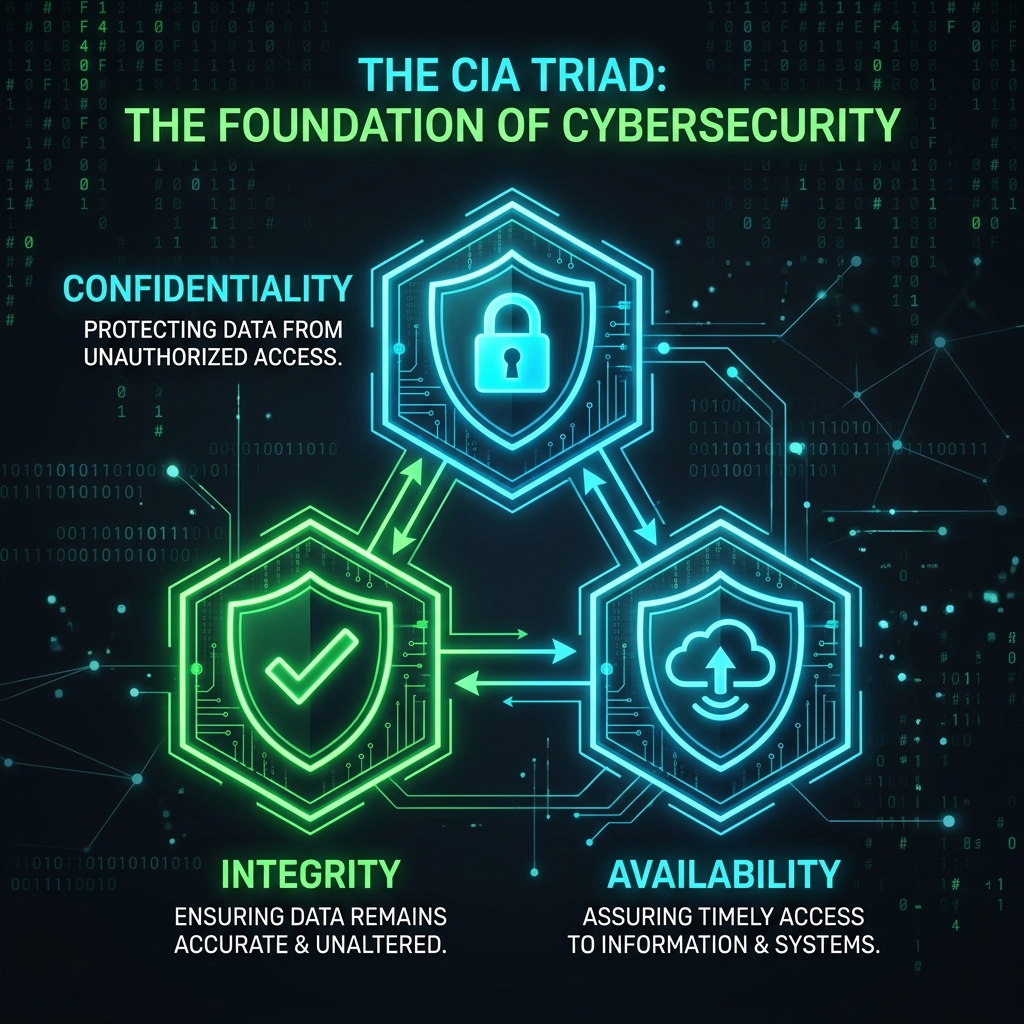 The CIA Triad — Confidentiality, Integrity, Availability