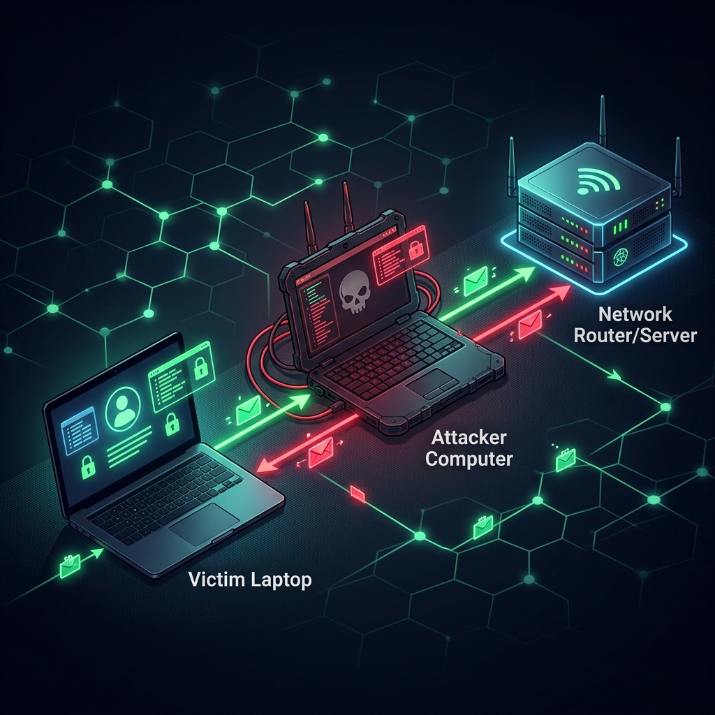 Man-in-the-Middle Attack Diagram